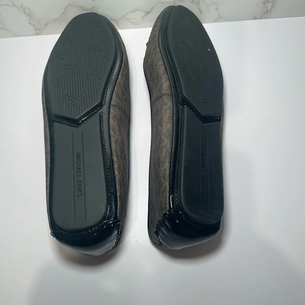 Michael Kors Women's Brown and Gold Loafers - Picture 5 of 5